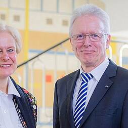 Prof. Salchert and Prof. Stenzel. Photo HTW Dresden